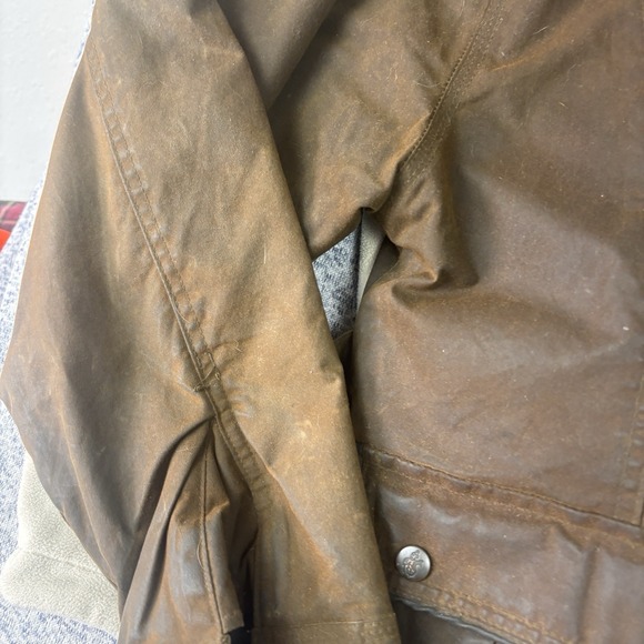 Outback Ladies Walkabout Jacket XL Coat. Brown Oilskin Australia READ! Snug Fit - Picture 5 of 16